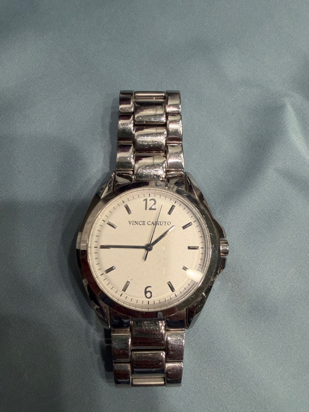 Vince Camuto Silver Watch with White Dial